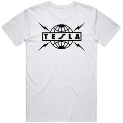 Tesl Bw Retro Graphic Unisex Cotton White Classic T Shirt