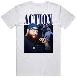 Action Retro Graphic Unisex Cotton White Classic T Shirt