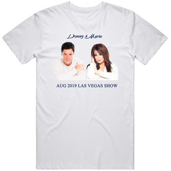 Donny And Marie Osmond Las Vegas Show August Retro Graphic Unisex Cotton White Classic T Shirt