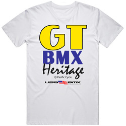 Gt Bmx Heritage Hb Retro Graphic Unisex Cotton White Classic T Shirt