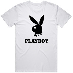 Playboy Premium Retro Graphic Unisex Cotton White Classic T Shirt