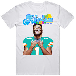 Aloha Tua Miami Qb Football Funny Retro Graphic Unisex Cotton White Classic T Shirt