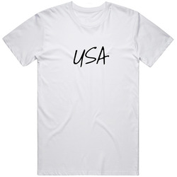 Usa Retro Graphic Unisex Cotton White Classic T Shirt