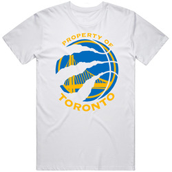 Property Of Toronto Golden State Basketball Retro Graphic Unisex Cotton White Classic T Shirt