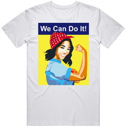 Constance Wu We Can Do It Feminist Retro Graphic Unisex Cotton White Classic T Shirt