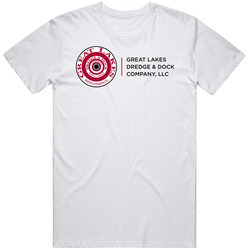 Great Lakes Dredge & Dock Corporation Nasdaq Company Logo Employee Fan Retro Graphic Unisex Cotton White Classic T Shirt