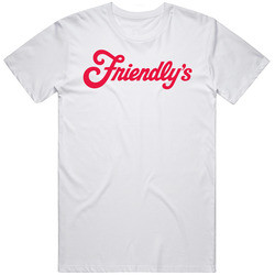Friendlys Ice Cream Logo Retro Graphic Unisex Cotton White Classic T Shirt