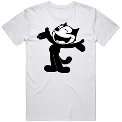 Felix The Cat Retro Graphic Unisex Cotton White Classic T Shirt