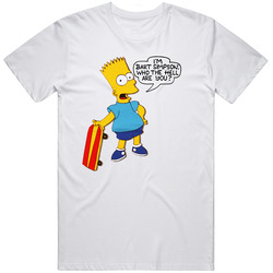 I Am Bart Simpson Who The Hell Are You Retro Graphic Unisex Cotton White Classic T Shirt
