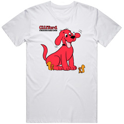 Clifford Big Red Dog 1 Retro Graphic Unisex Cotton White Classic T Shirt