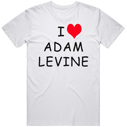 I Love Adam Levine Fan Unisex Retro Graphic Unisex Cotton White Classic T Shirt