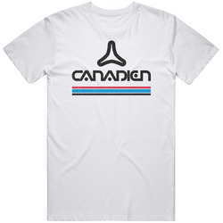 Canadien Hockey Equipment, T-shirt, 6001 Stick, Retro, 70's, 80's, Canada, Quebec Retro Graphic Unisex Cotton White Classic T Shirt