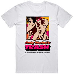 Andy Warhol's Trash, T-shirt, Pop Art, Joe D'alessandro, Paul Morrisey, Flesh, Lonsome CowboY Retro Graphic Unisex Cotton White Classic T Shirt