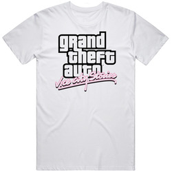 Gta Vice City Stories Retro Graphic Unisex Cotton White Classic T Shirt