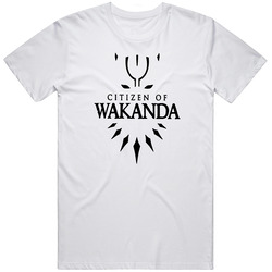 Citizen Of Wakanda Black Panther Movie Fan Black Power Retro Graphic Unisex Cotton White Classic T Shirt