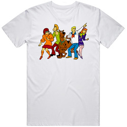 Team Scooby Doo Retro Graphic Unisex Cotton White Classic T Shirt