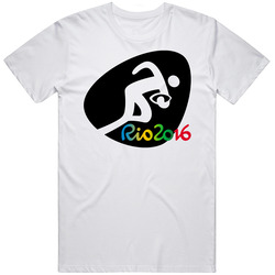 Rio 2016 Rugby Olympic Games Sport Event Symbol Retro Graphic Unisex Cotton White Classic T Shirt