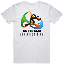 Australia Athletics Team Rio 2016 Olympic Event Logo Retro Graphic Unisex Cotton White Classic T Shirt