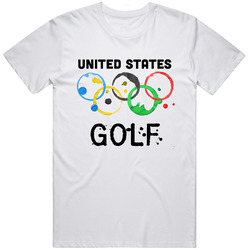 United States Golf Rio 2016 Summer Olympics Retro Graphic Unisex Cotton White Classic T Shirt