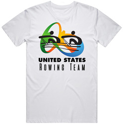 United States Rowing Team Rio 2016 Olympic Event Logo Retro Graphic Unisex Cotton White Classic T Shirt