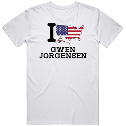 I Love Gwen Jorgensen Usa Triathlon Olympics Retro Graphic Unisex Cotton White Classic T Shirt