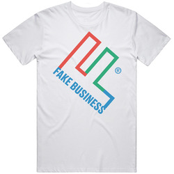 Fake Business Enron Parody Retro Graphic Unisex Cotton White Classic T Shirt