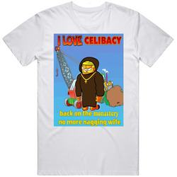 Garfield I Love Celibacy Meme Retro Graphic Unisex Cotton White Classic T Shirt