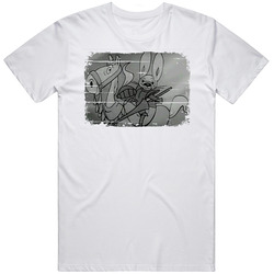 Crusader Rabbit Fan Tv Show Worn Look Gift Retro Graphic Unisex Cotton White Classic T Shirt