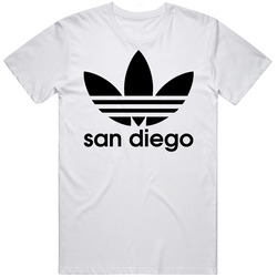 San Diego Best City Adidas Logo Retro Graphic Unisex Cotton White Classic T Shirt