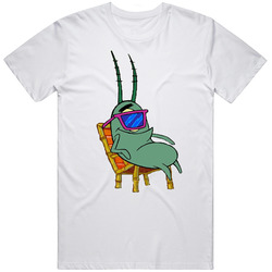 Plankton Summer Chillin' Quotable Retro Graphic Unisex Cotton White Classic T Shirt