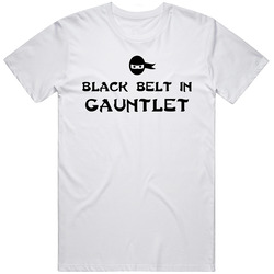 Black Belt In Gauntlet Funny Video Game Retro Graphic Unisex Cotton White Classic T Shirt