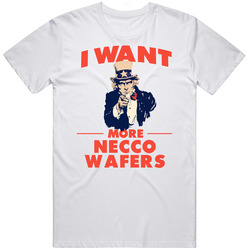 I Want More Necco Wafers Uncle Sam Favorite Food Parody Retro Graphic Unisex Cotton White Classic T Shirt