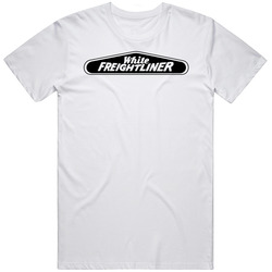 White-freightliner American Truck Manufacturer Retro Graphic Unisex Cotton White Classic T Shirt