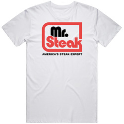 Mr Steak Classic Retro Fast Food Restaurant Logo Fan Foodie Food Retro Graphic Unisex Cotton White Classic T Shirt