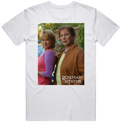 Rosemary And Thyme Popular Cop Show Tv Fan Retro Graphic Unisex Cotton White Classic T Shirt