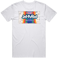Jet Puffed America's Favorite Marshmallows Junk Food Retro Graphic Unisex Cotton White Classic T Shirt