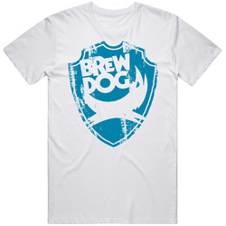 Wh Brew Dog Retro Graphic Unisex Cotton White Classic T Shirt