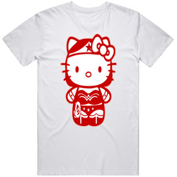 Hello Kitty T Shirt Wonder Woman Funny Parody Official Unisex Apparel Retro Graphic Unisex Cotton White Classic T Shirt