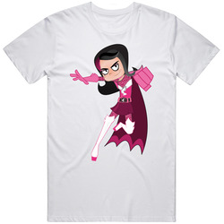 Shezow Cartoon Super Hero Retro Graphic Unisex Cotton White Classic T Shirt