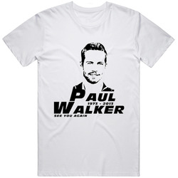 Paul Walker Retro Graphic Unisex Cotton White Classic T Shirt