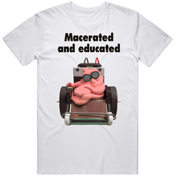 Stevem Hawking Gum Sausage Movie Party Funny Parody Retro Graphic Unisex Cotton White Classic T Shirt