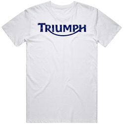 Triumph Automobile Car Truck Motorcycle Auto Parts Cool Distressed Style Brand Logo Emblem Retro Graphic Unisex Cotton White Classic T Shirt