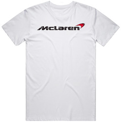 Mclaren Automobile Car Truck Motorcycle Auto Parts Cool Distressed Style Brand Logo Emblem Retro Graphic Unisex Cotton White Classic T Shirt