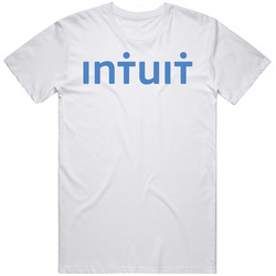 Intuit Inc  Nasdaq Company Logo Employee Fan Retro Graphic Unisex Cotton White Classic T Shirt