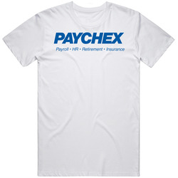 Paychex Inc Nasdaq Company Logo Employee Fan Retro Graphic Unisex Cotton White Classic T Shirt