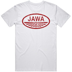 Jawa Automobile Car Truck Motorcycle Auto Parts Cool Distressed Style Brand Logo Emblem Retro Graphic Unisex Cotton White Classic T Shirt