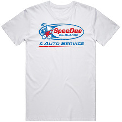 Speedee Oil Change Auto Automobile Car Truck Motorcycle Parts Cool Distressed Style Brand Logo Emblem Retro Graphic Unisex Cotton White Classic T Shirt