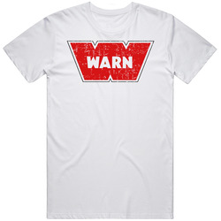 Warn Auto Automobile Car Truck Motorcycle Parts Cool Distressed Style Brand Logo Emblem Retro Graphic Unisex Cotton White Classic T Shirt