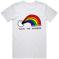 Taste The Rainbow Skittles Candy Retro Graphic Unisex Cotton White Classic T Shirt