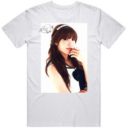 APINK EUNJI SECRET GARDEN PRINTED SIGNED T-SHIRT TEE PINK MEMORY KPOP Retro Graphic Unisex Cotton White Classic T Shirt